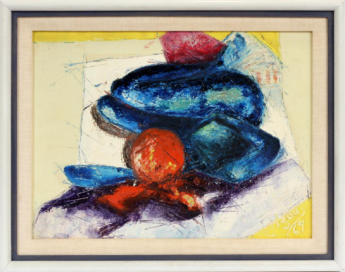 GIZOU, OIL ON CANVAS, 1969 "SLEEPING FIGURE" (1 of 3)