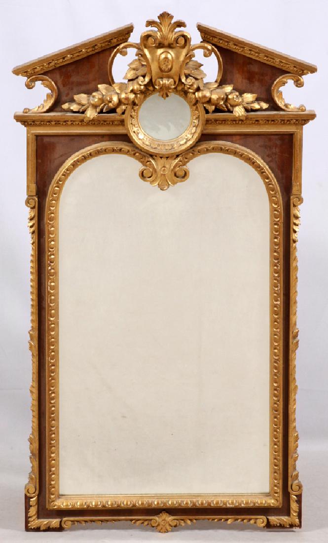 GESSO CARVED GILT WOOD MIRROR, LATER 20TH C. (1 of 4)