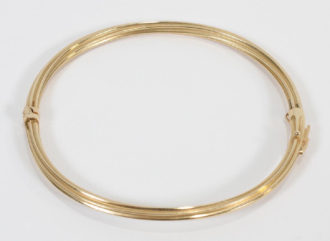 14KT YELLOW GOLD BANGLE BRACELET TW. 5.96 GR. (1 of 2)