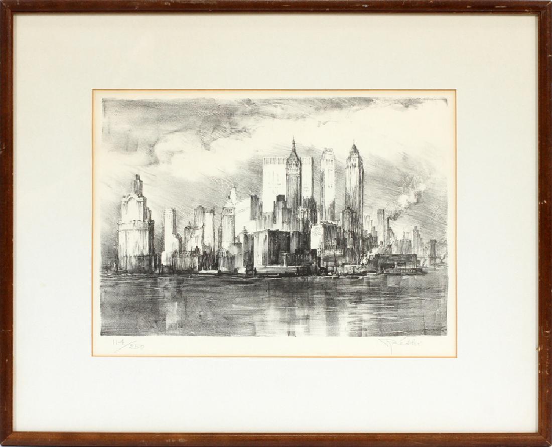 LILI RETHI LITHOGRAPH ON PAPER "CITY SKYLINE" (1 of 5)