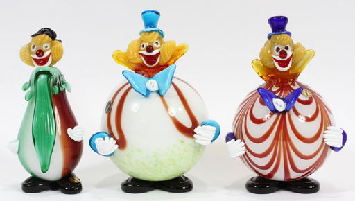 Murano Glass Clown Figurines 3 Pcs Jan 19 2019 Dumouchelles In Mi