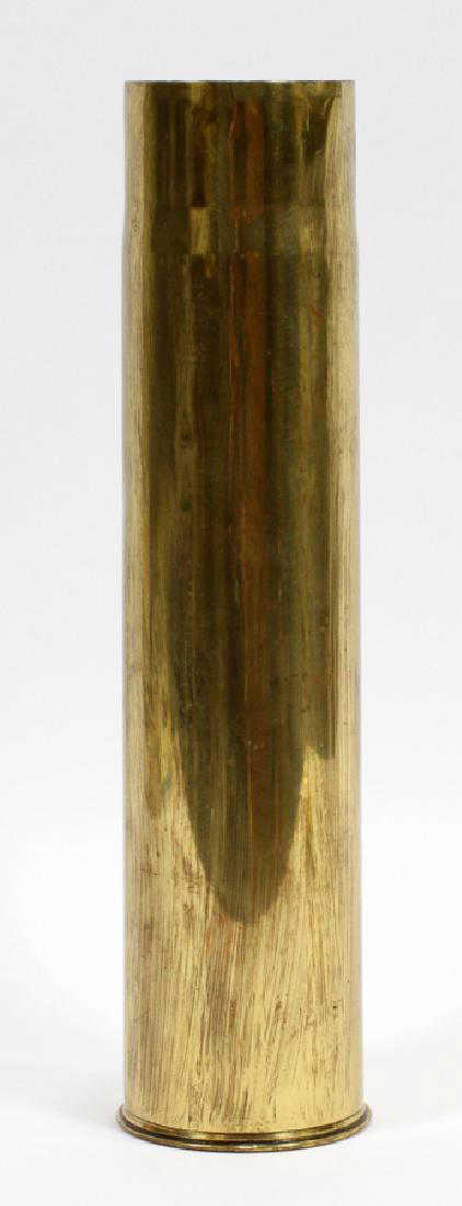 WW2 ERA, 75MM BRASS, HOWITZER SHELL CASING