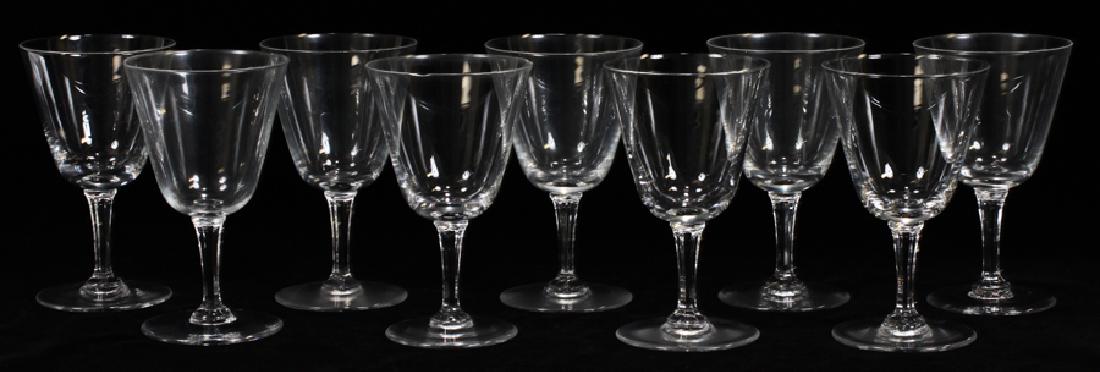 VAL ST LAMBERT, CRYSTAL WINES, 9 H 5 1/4": VAL ST LAMBERT, CRYSTAL WINES, 9 H 5 1/4" :Signed.