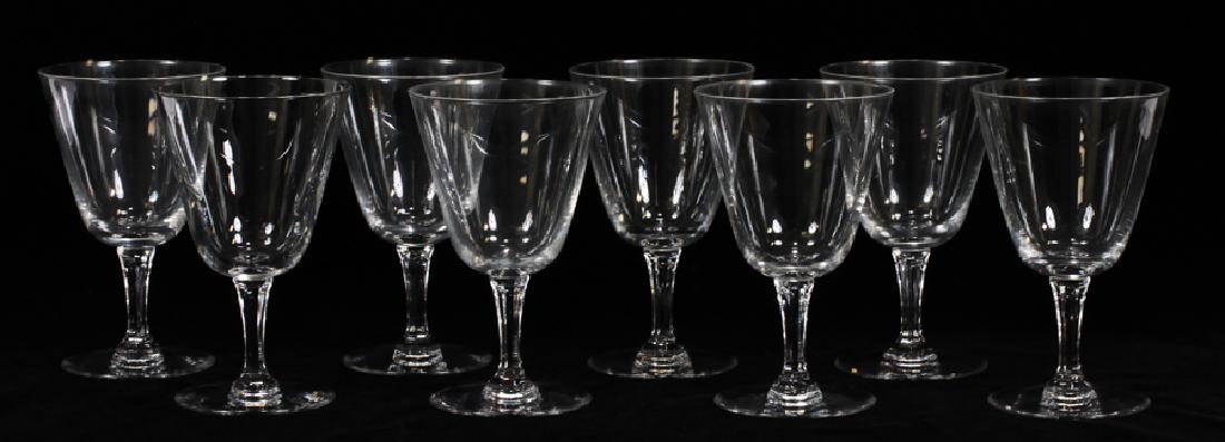 VAL ST LAMBERT, CRYSTAL GOBLETS, 8 H 6 1/4": VAL ST LAMBERT, CRYSTAL GOBLETS, 8 H 6 1/4" :Signed.