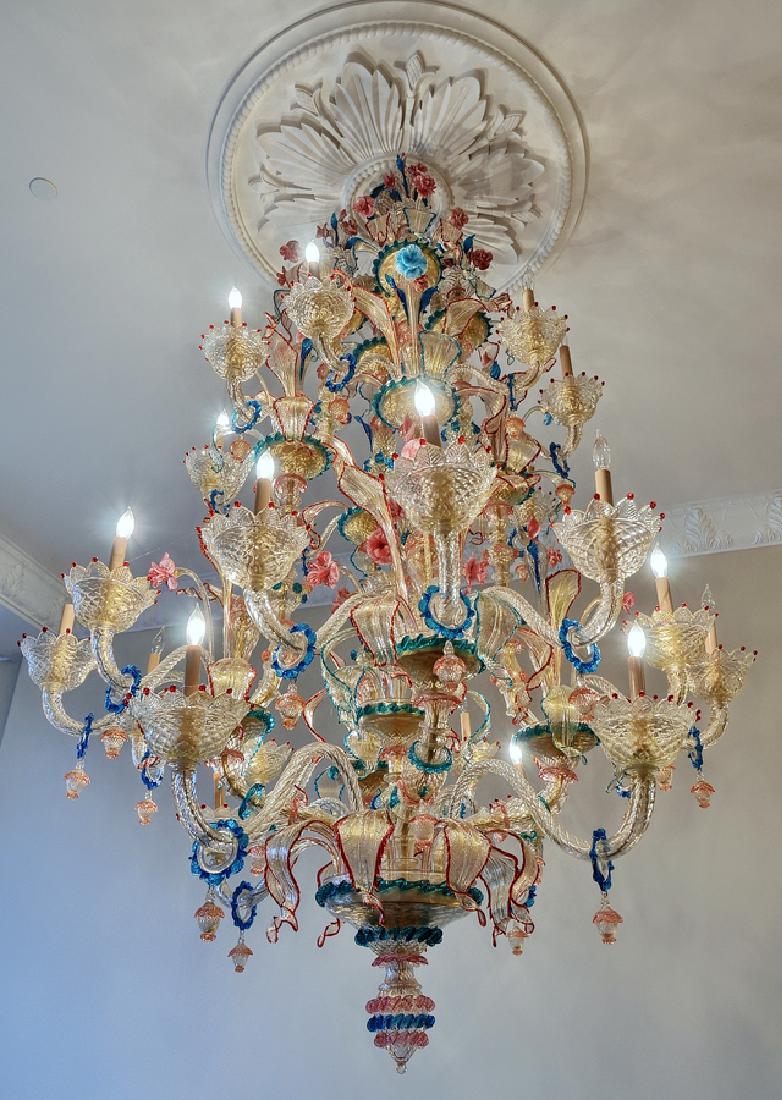 Italian Murano Art Glass Chandelier Italian Murano Art Glass Chandelier