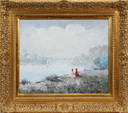 Henri Dupre Oil On Canvas River Scene May 18 2019