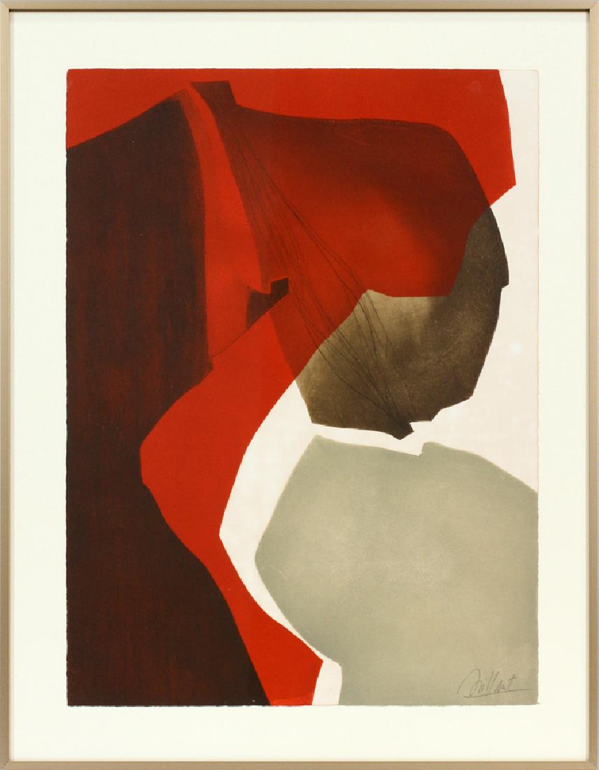 ROBIN VACCARINO INTAGLIO ETCHING: ROBIN VACCARINO, AMER 1933, INTAGLIO ETCHING, H 30", W 22", "MES VERTES D ANNEES" :In shades of rust, brown, putty and cream. Matted and framed. Numbered 88/100. Signed lower right.