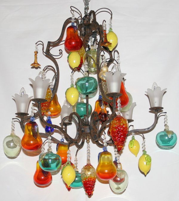 113066 MURANO ITALIAN BLOWN GLASS FRUIT CHANDELIER Nov 16, 2007