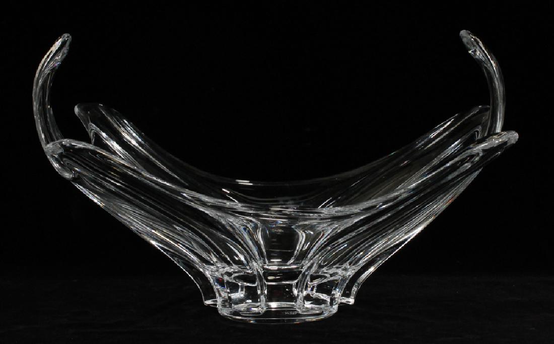 COFRAC, FRANCE, CRYSTAL, CENTERPIECE: COFRAC, FRANCE, CRYSTAL, CENTERPIECE, H 8 3/4", W 14 1/2" :Signed. From the Estate of Olga Omelianoff, Beverly Hills, Mich.
