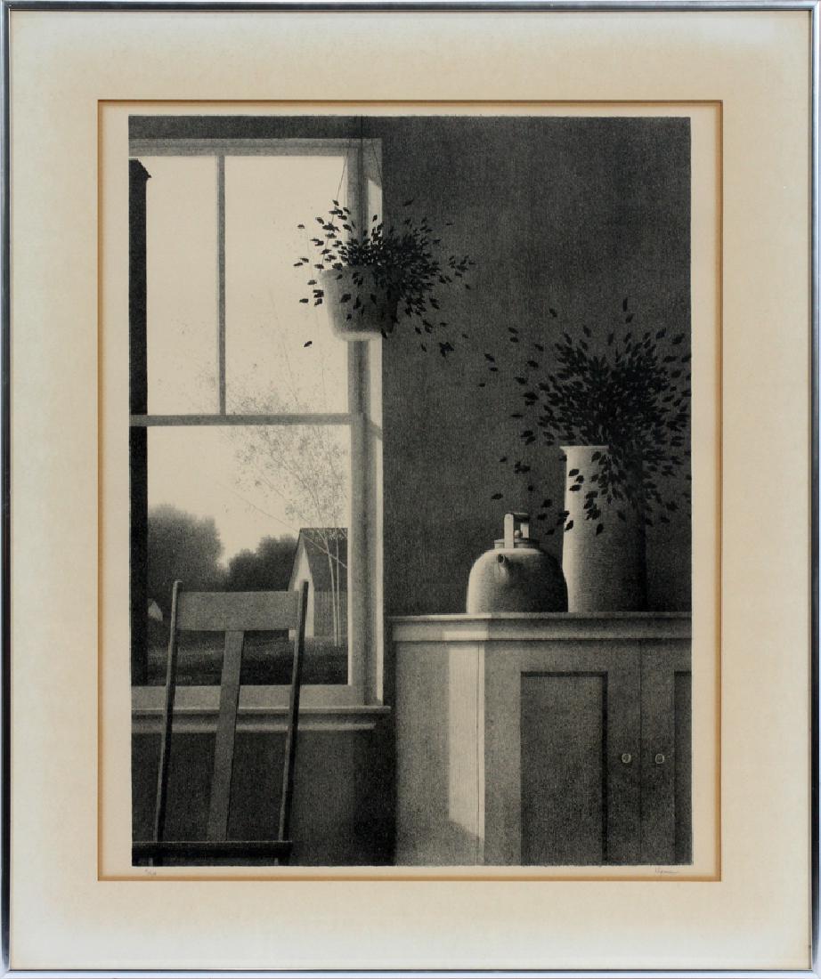 ROBERT KIPNISS (AMERICAN, B. 1931), LITHOGRAPH: ROBERT KIPNISS (AMERICAN, B. 1931), LITHOGRAPH, H 25", W 20" :A Robert Kipness lithograph numbered 5 of 20 and signed lower right in graphite. Actual measurement is 24.75" tall by 19.75" wide. Framed;