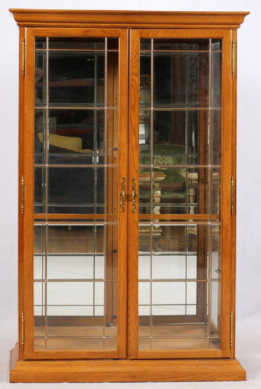 Philip Reinisch Oak And Gl Curio Cabinet Jul 19 2019 Philip Reinisch Oak And Gl Curio