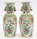CHINESE, PORCELAIN VASES, PAIR, H 10", DIA 4"