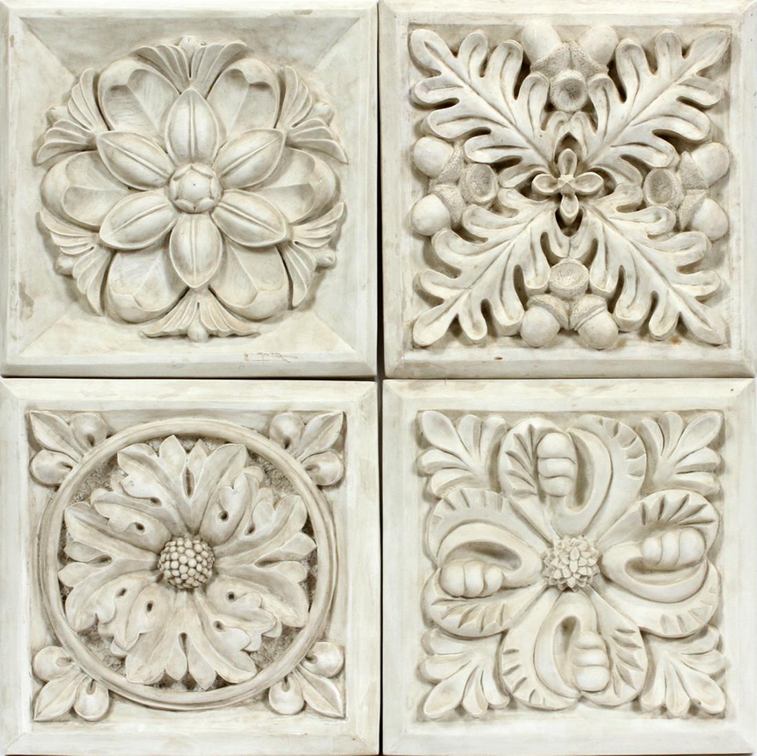 HENFEATHERS PLASTER WALL PLAQUES, 4 PCS Aug 02, 2019 DuMouchelles