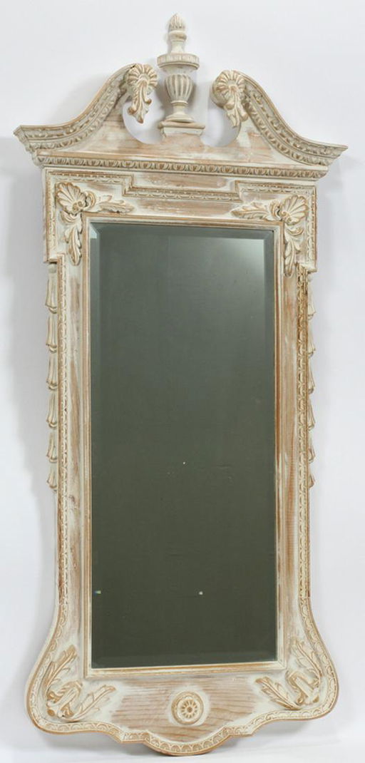 Antiqued Beveled Glass Mirror H 55 L 24