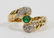 14 KYG, EMERALD & DIAMOND RING