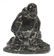 INUIT CARVED SOAPSTONE FISHERMAN, SIGNED JAMA
