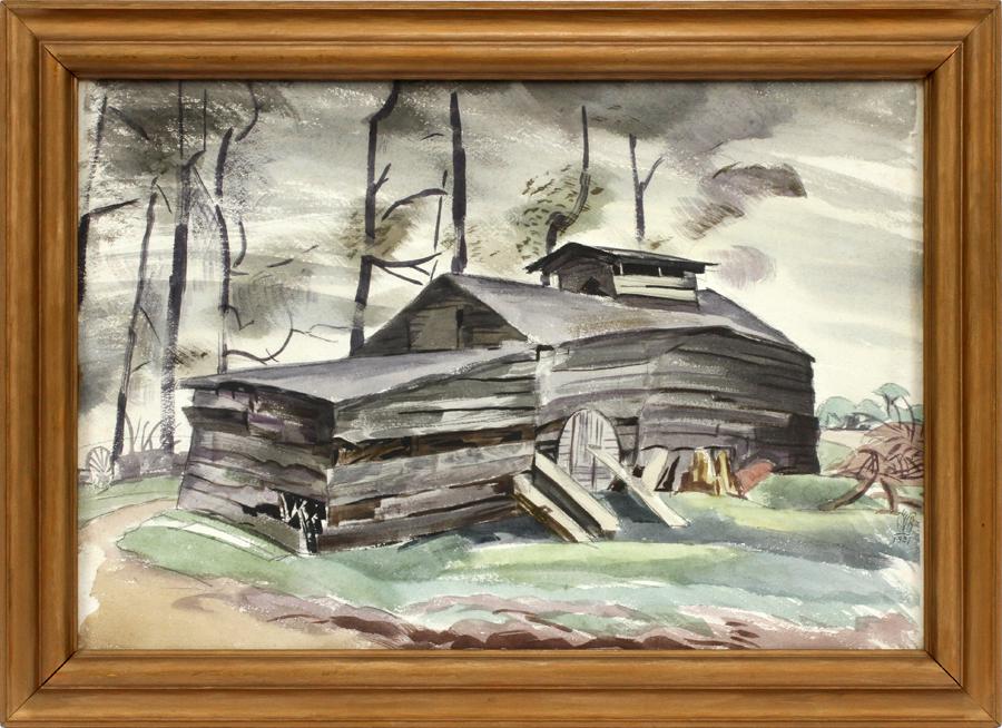 CHARLES E. BURCHFIELD WATERCOLOR, 1931 (1 of 5)