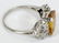 YELLOW SAPPHIRE & DIAMOND, PLATINUM BAND RING - 3