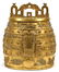 CHINESE BIANZHONG, GILT BRONZE BELL - 4
