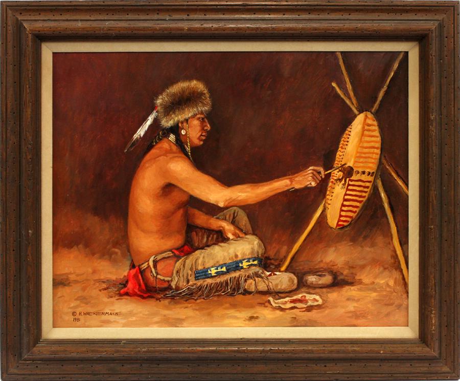 HUBERT WACKERMANN OIL ON MASONITE, 1981 (1 of 4)