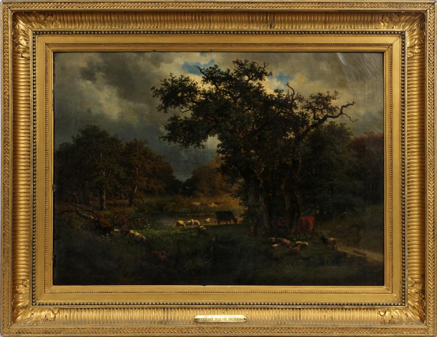 FRAN€OIS AUGUSTE ORTMANS OIL ON CANVAS, 1855 (1 of 7)