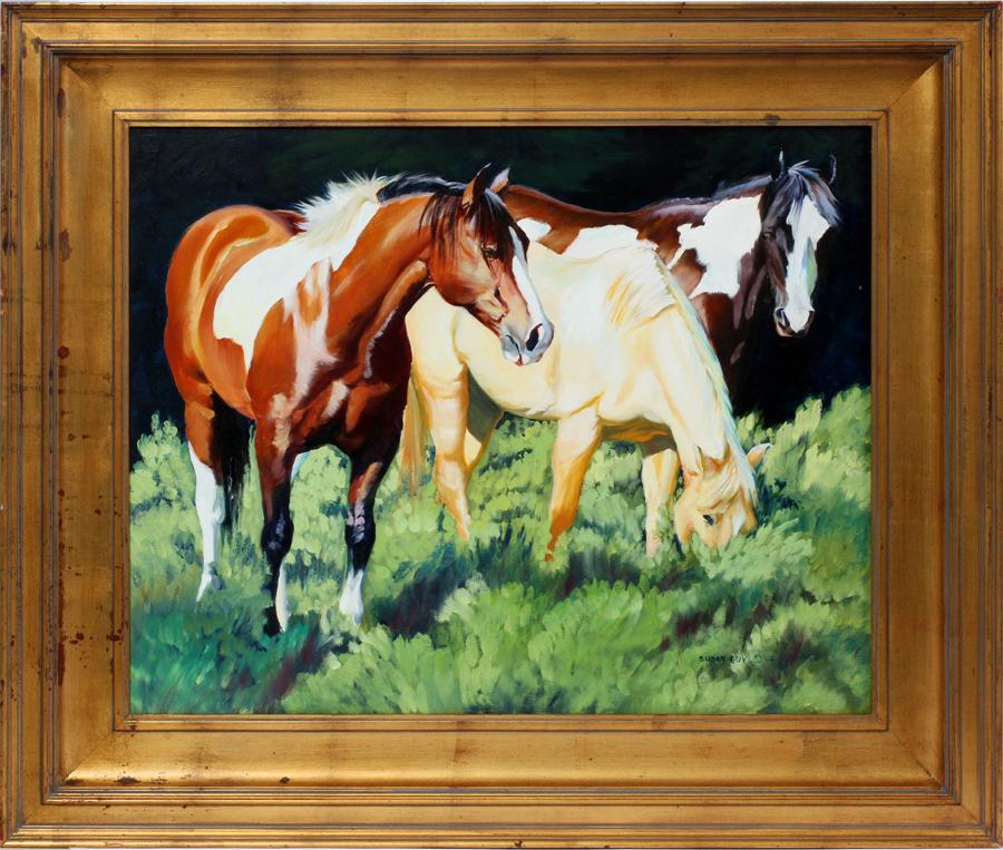 SUSAN GUY OIL ON CANVAS, H 24", W 30", "FRIENDS" (1 of 4)