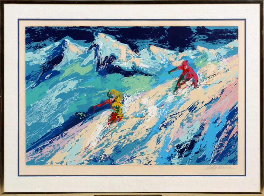 LEROY NEIMAN SERIGRAPH ON PAPER "DOWNHILL SKIING" (1 of 5)