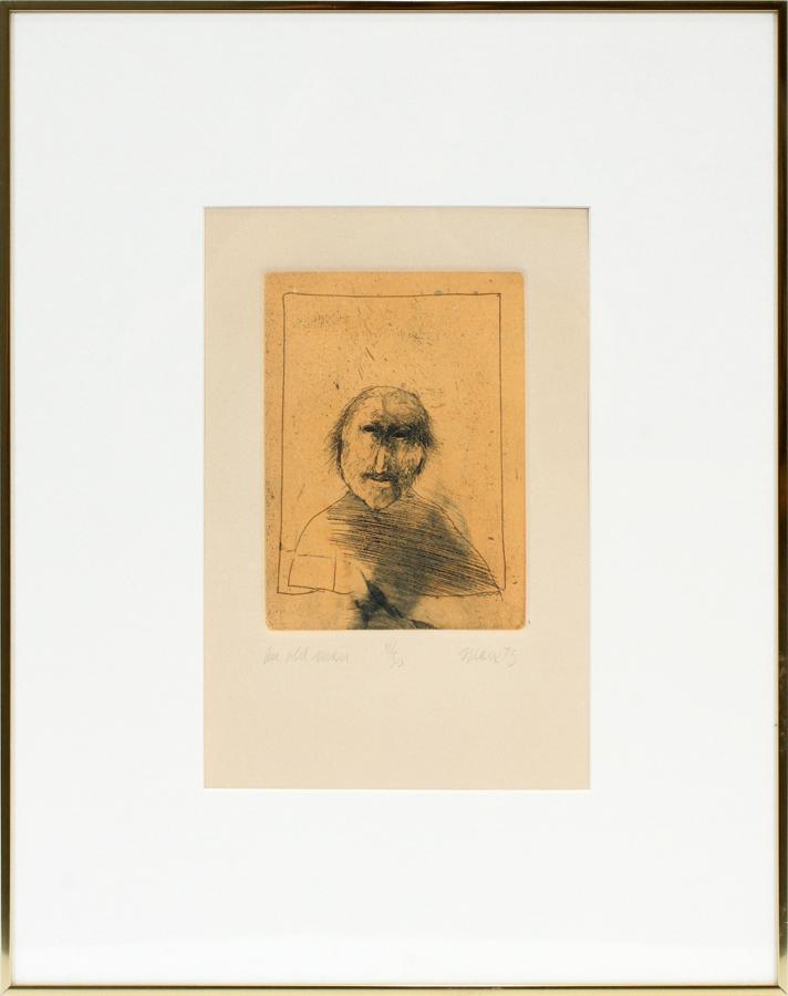 ROBERT ERNST MARX DRYPOINT ETCHING, 1973 (1 of 3)