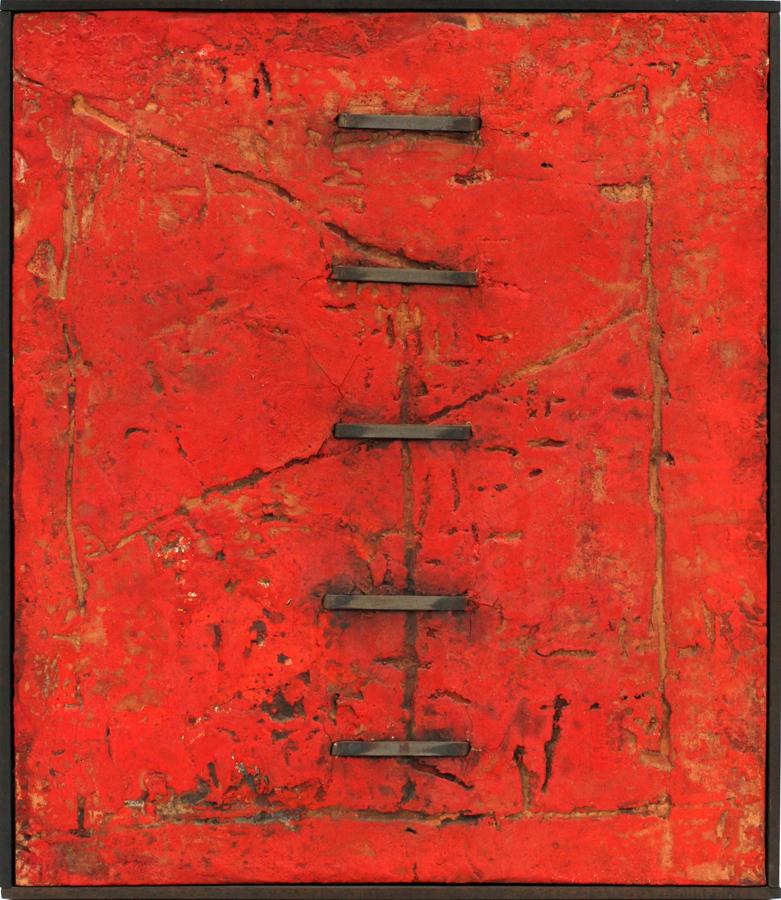 SHINGO KUSUDA COMPOSITION ON MIXED MEDIA ON BOARD (1 of 4)