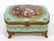 FRENCH COURTING COUPLE PORCELAIN BOX H 2" L 5"