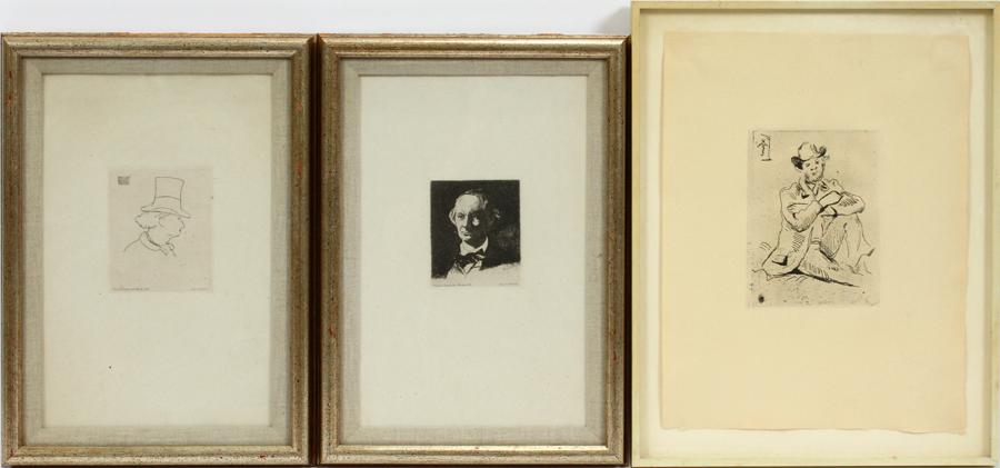 MANET & CEZANNE POSTHUMOUS ETCHINGS, 3 PIECES (1 of 8)