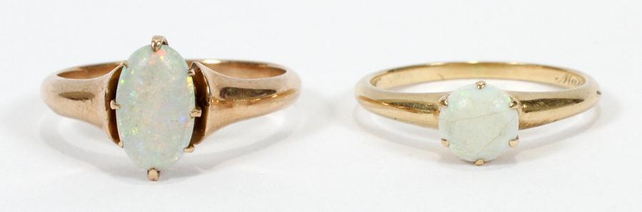 OPAL & GOLD RING & SOLITAIRE OPAL & GOLD RING (1 of 5)