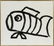 MODERN LITHOGRAPH OF A FISH, 1982, H 20", W 24"