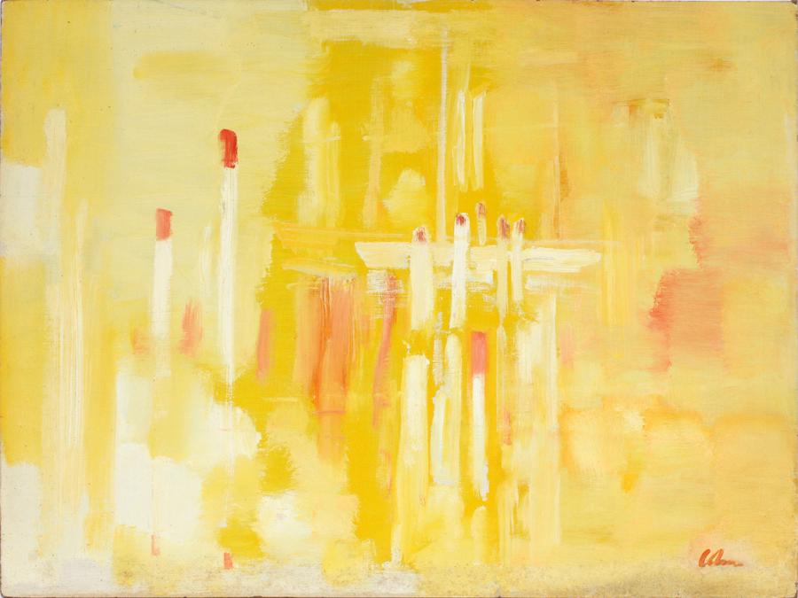 HAROLD COHN OIL ON MASONITE, H 18", L 24" (1 of 3)