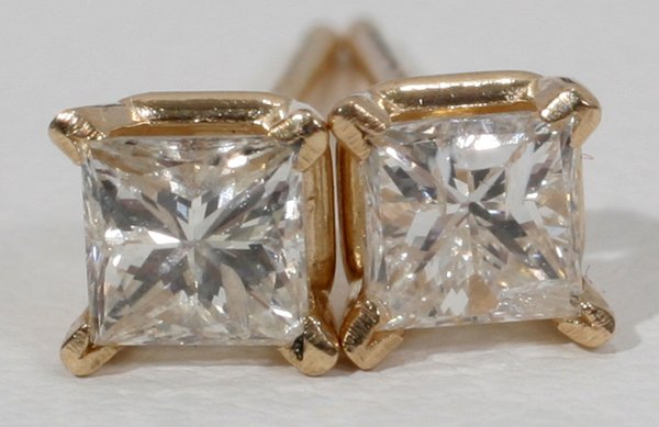 14KT YELLOW GOLD AND DIAMOND EARRINGS