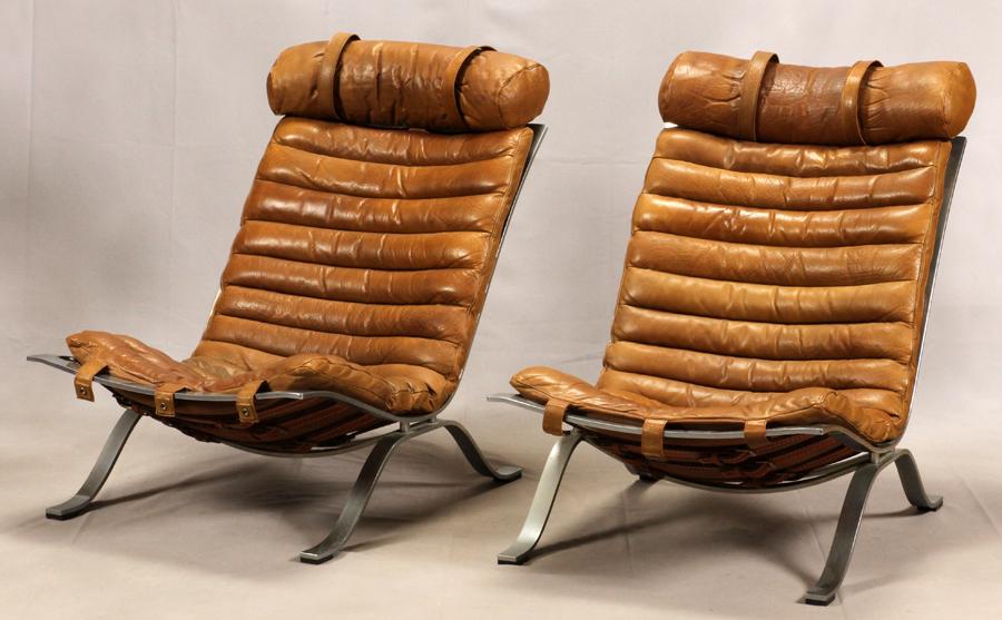 Norell Swedish Steel Ari Lounge Chairs Pair Oct 20 2019