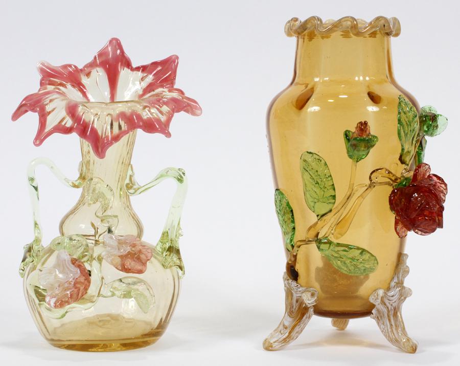 Venetian Glass Vases 2 H 8 25 To 8 75 Dia 5 Oct 20 2019