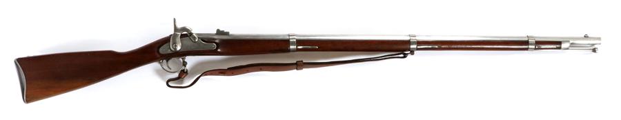 SPRINGFIELD MODEL 1861, ARMI-SPORT REPRODUCTION: SPRINGFIELD MODEL 1861, ARMI-SPORT ITALY REPRODUCTION, .58 CAL Barrell 39 1/2". Comes with a leather case.