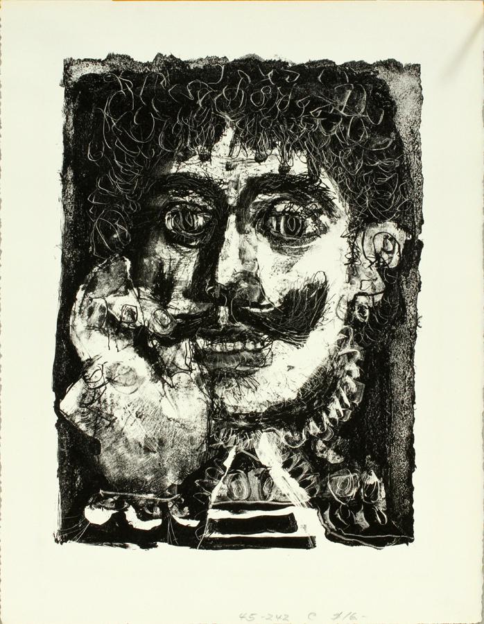 ANTONI CLAVE LITHOGRAPH 1947 'CANDIDE': ANTONI CLAVE (SPANISH, B. 1913) LITHOGRAPH 1947 H 11" W 8.25" 'CANDIDE'