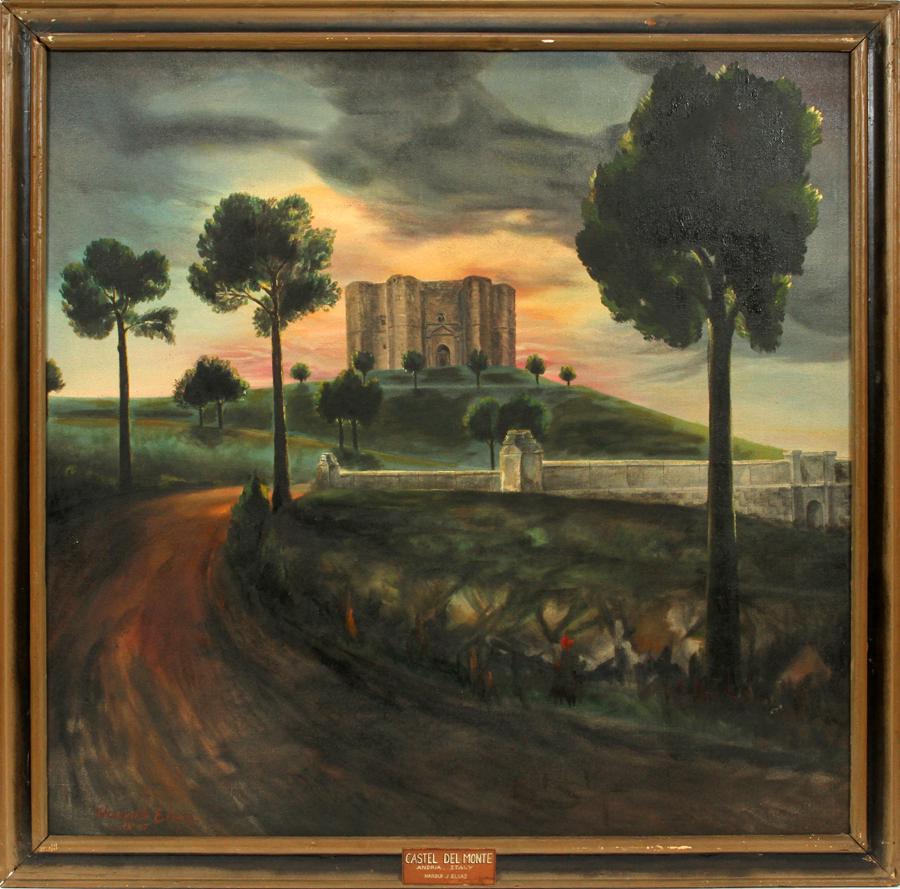 HAROLD ELIAS OIL ON CANVAS, "CASTEL DEL MONTE" (1 of 5)