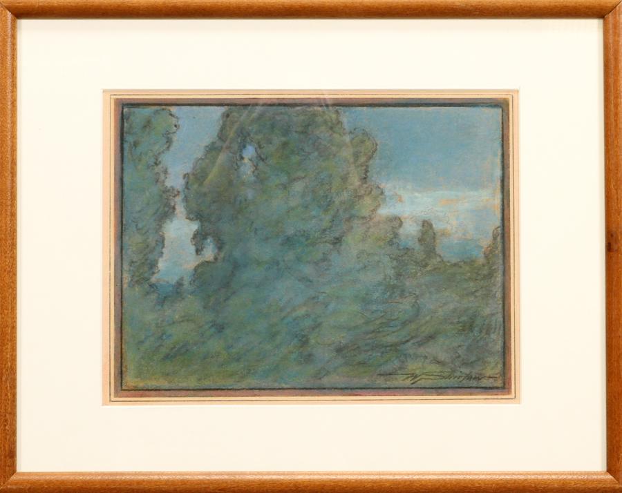 WALTER SHIRLAW PASTEL ON PAPER, WOODLANDS (1 of 3)
