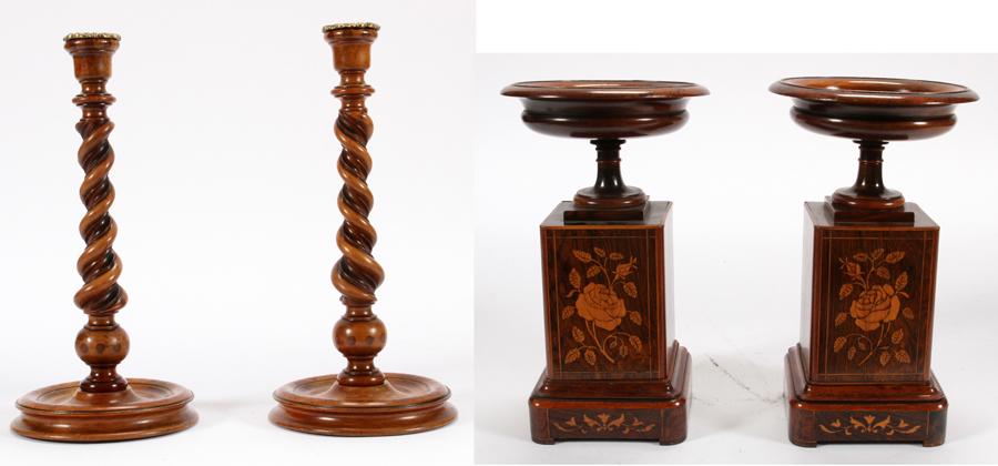 PAINTED FRUITWOOD PEDESTALS (1 of 6)