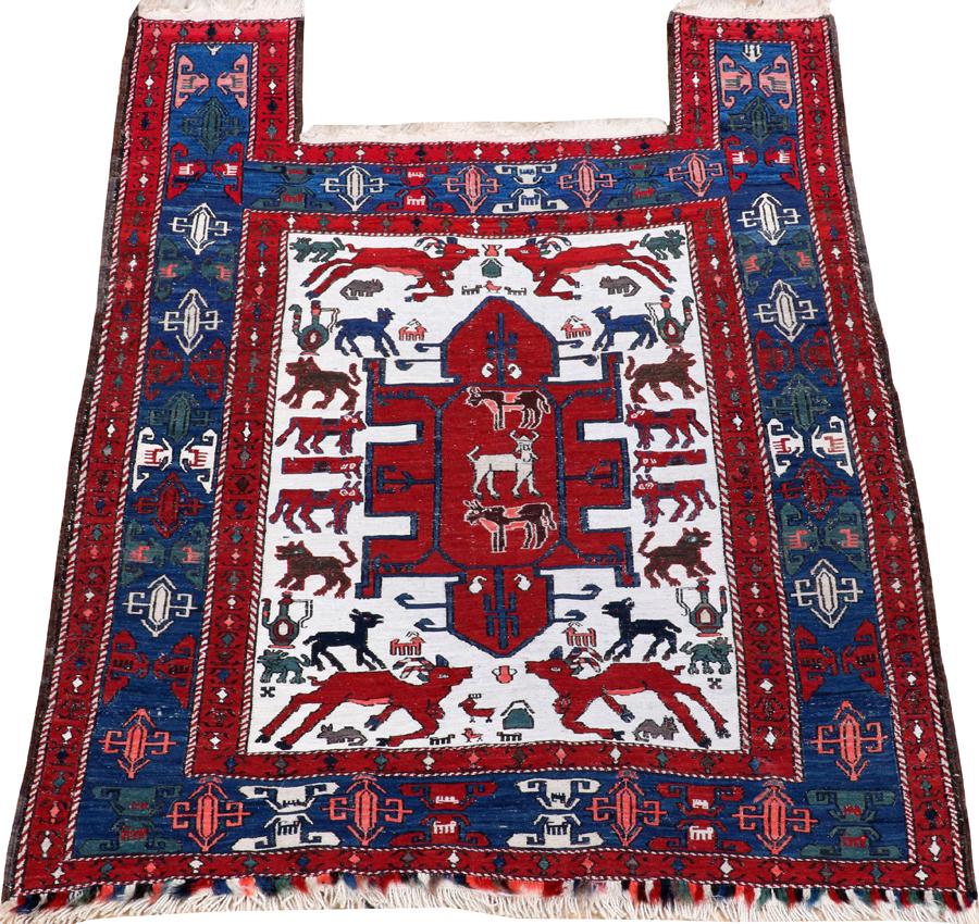 CAUCASIAN KELIM TENT ENTRY WEAVING, 19TH.C. (1 of 3)