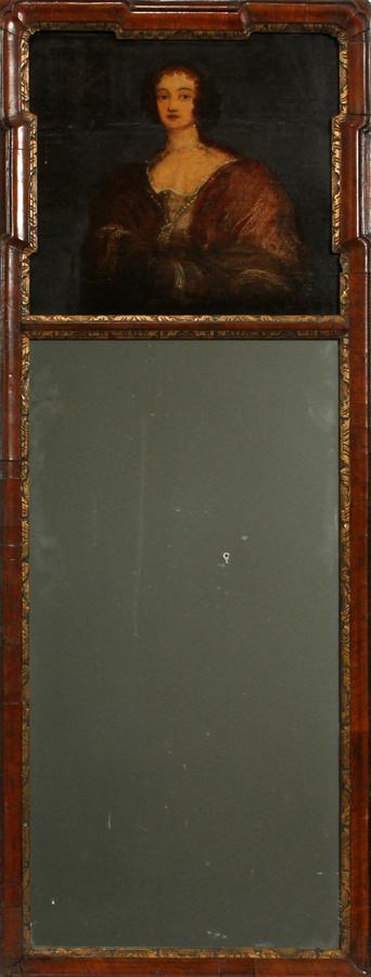 TRUMEAU MIRROR WITH AN OIL ON CANVAS (1 of 3)