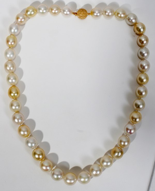 MULTI COLOR 10-11 MM SOUTH SEA PEARL NECKLACE
