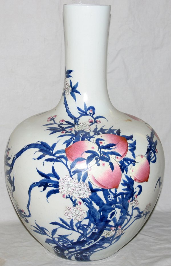 CHINESE PORCELAIN STICK VASE H 24 1/2" D 16"