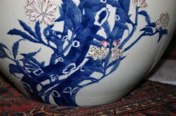 CHINESE PORCELAIN STICK VASE H 24 1/2" D 16" - 3