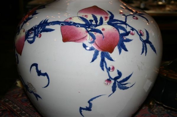 CHINESE PORCELAIN STICK VASE H 24 1/2" D 16" - 4
