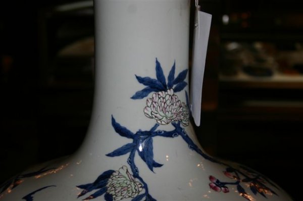 CHINESE PORCELAIN STICK VASE H 24 1/2" D 16" - 5