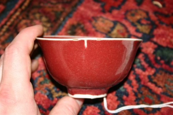 CHINESE PORCELAIN BOWLS, THREE, DIA 4" - 3
